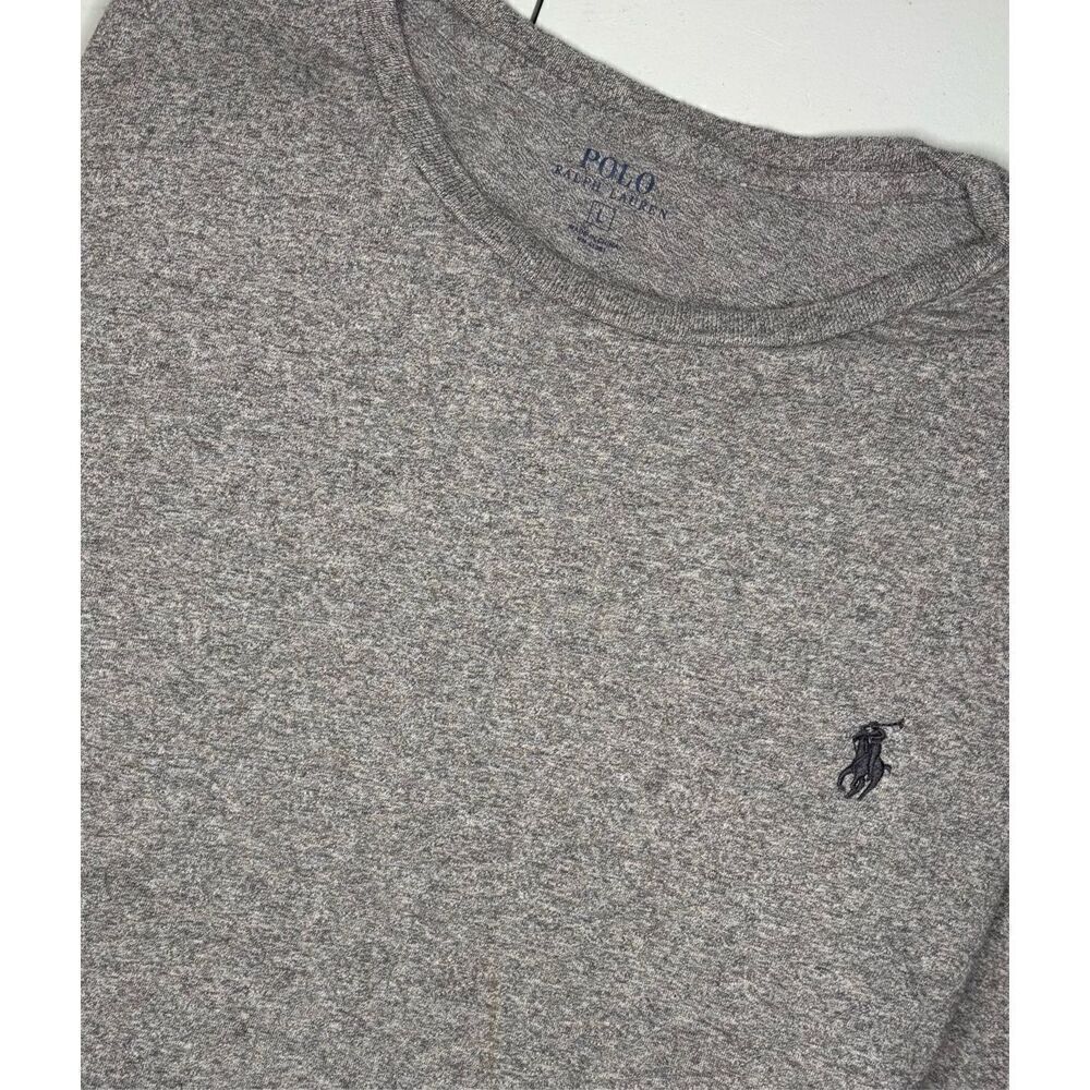 POLO RALPH LAUREN Men's Gray Short Sleeve Crewneck T-Shirt Adult L Cotton